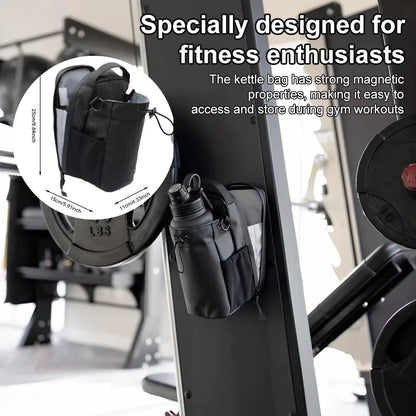 2025 Magnetic Gym Sling Bag Water Bottle & Phone Holder Waterproof Crossbody Bag for Outdoor Sports Travel Fitness Accessories