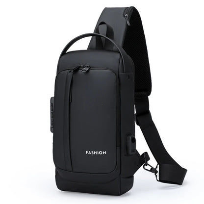 Elevate Your Style with Our Anti-Theft Men's Crossbody Sling Bag Featuring USB Charging - Ideal for School and Adventurous Trips!