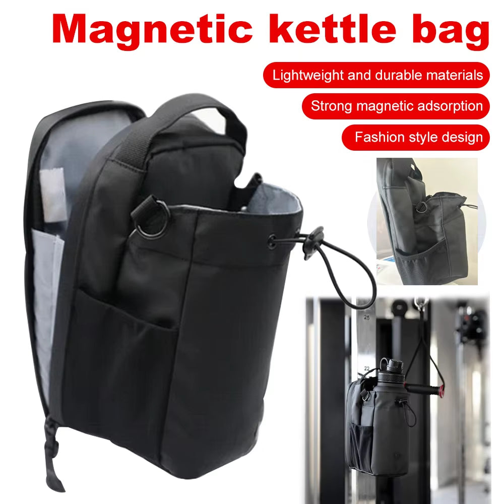 2025 Magnetic Gym Sling Bag Water Bottle & Phone Holder Waterproof Crossbody Bag for Outdoor Sports Travel Fitness Accessories